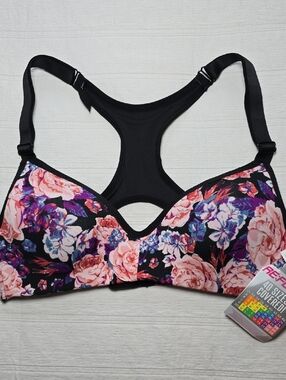 Reflex Floral High-Impact Sports Bra  Women's Size M (NWT)